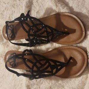 Fergalicious by Fergie Black Dress Sandals